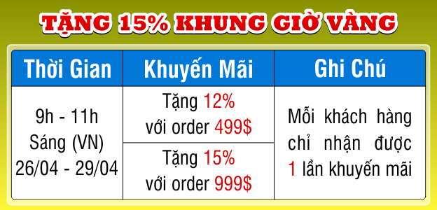 Tuần Lễ Vàng - Siêu Khuyến Mãi