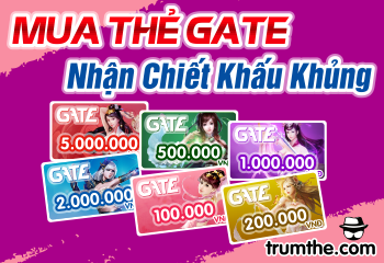 Mua thẻ Gate online chiết khấu cao tại trumthe.com