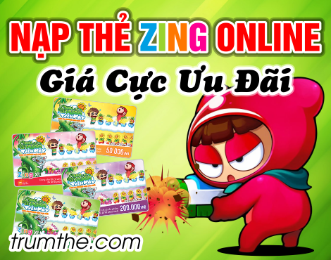 Nạp thẻ zing online qua Visa, Mastercard