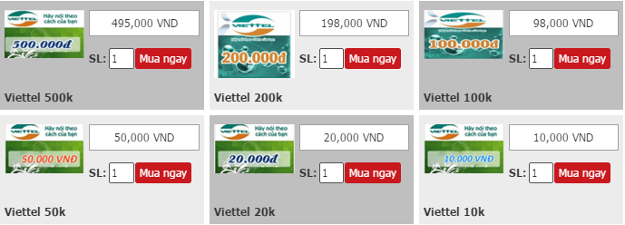 Mua thẻ viettel online ở đâu