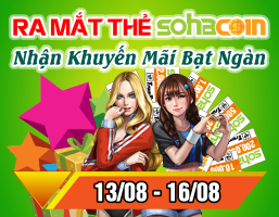 Ra mắt thẻ Sohacoin - Khuyến mãi bạt ngàn