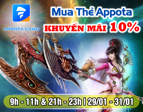 Mua thẻ Appota – Khuyến Mãi 10%