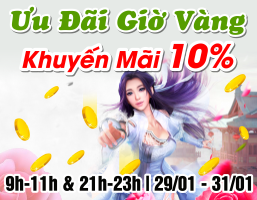 Ưu đãi giờ vàng – Khuyến Mãi 10%