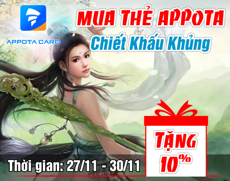Mua thẻ Appota - Chiết khấu khủng