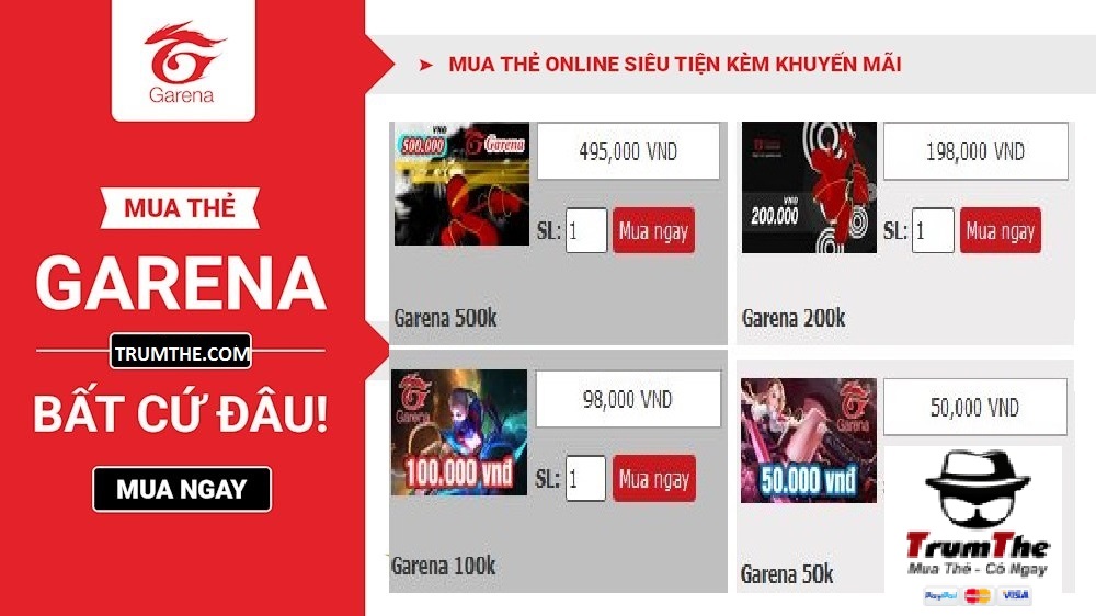 Hướng dẫn cách Nạp thẻ Garena thành công 100%