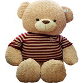 Gấu Teddy Áo len sọc cafe sữa
