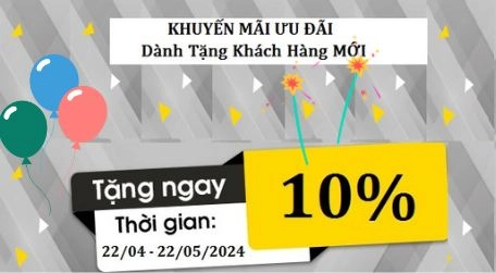 Tặng Ngay 10% Ưu Đãi Dành Cho Khách hàng Mới